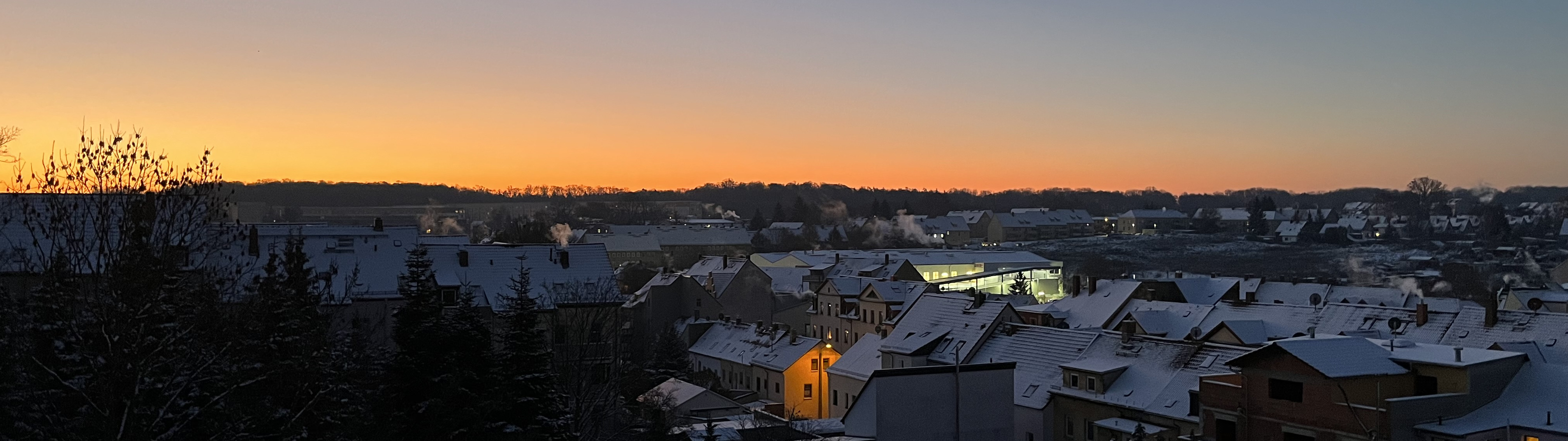 Sonnenaufgang über Altenburg im Winter
