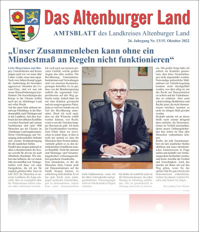 Amtsblatt 2022-10-15 Titelseite