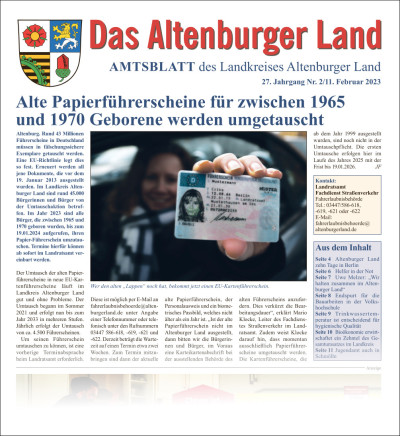 Amtsblatt 2023-02-11 Titelseite