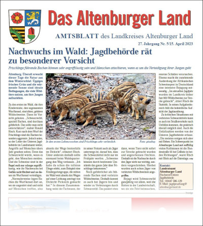 Amtsblatt 2023-04-15 Titelseite