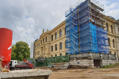 Baustelle Lindenau-Museum im Mai 2023