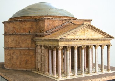 Korkmodell des Pantheon in Rom 