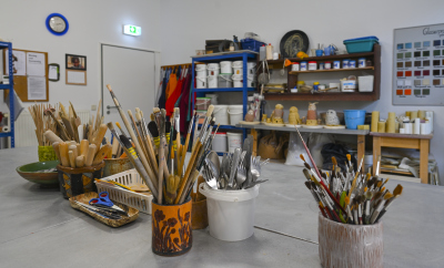 Blick ins KERAMIKstudio im Lindenau-Museum Altenburg