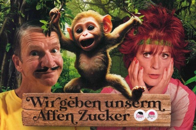 Titelbild Kabarettprogramm "Wir geben unserem Affen Zucker"
