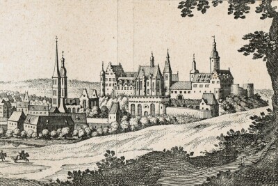 Ausschnitt aus Matthäus Merian, Topographie Sachsen und Thüringen: Ansicht der Stadt Altenburg, um 1650