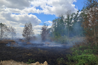 Kohlebrand Restloch Rusendorf, Foto: LMBV