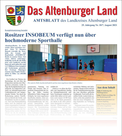 Amtsblatt 2021-08-07 Titelseite